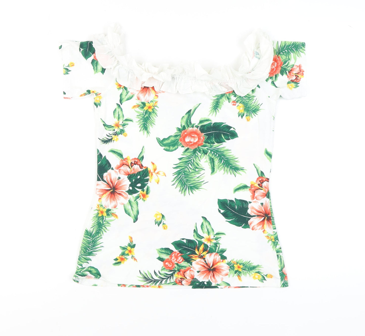 Womens UK Size 10 Dorothy Perkins Multicoloured Off the Shoulder Blouse
