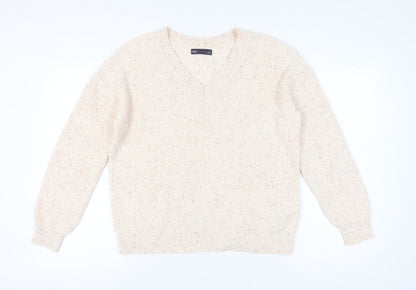 Womens UK Size M Marks and Spencer Beige Pullover Jumper