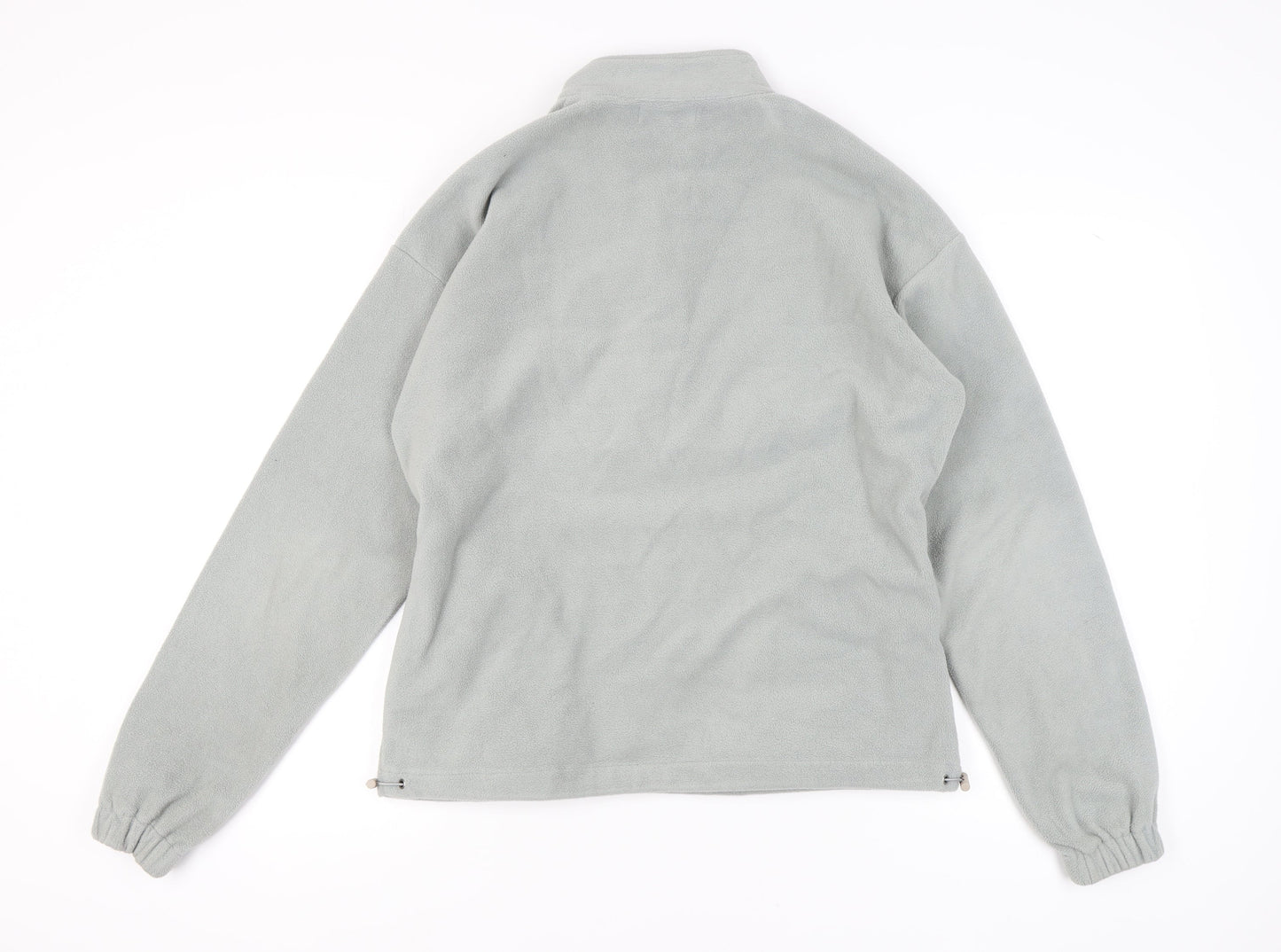 SIARR Grey Fleece Zip Sweatshirt, Unisex Medium
