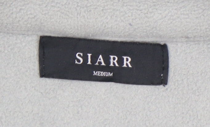 SIARR Grey Fleece Zip Sweatshirt, Unisex Medium