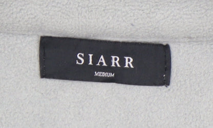SIARR Grey Fleece Zip Sweatshirt, Unisex Medium