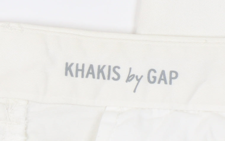 Womens UK Size 12 Gap Slim Fit Khakis Ivory Trousers