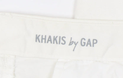 Womens UK Size 12 Gap Slim Fit Khakis Ivory Trousers
