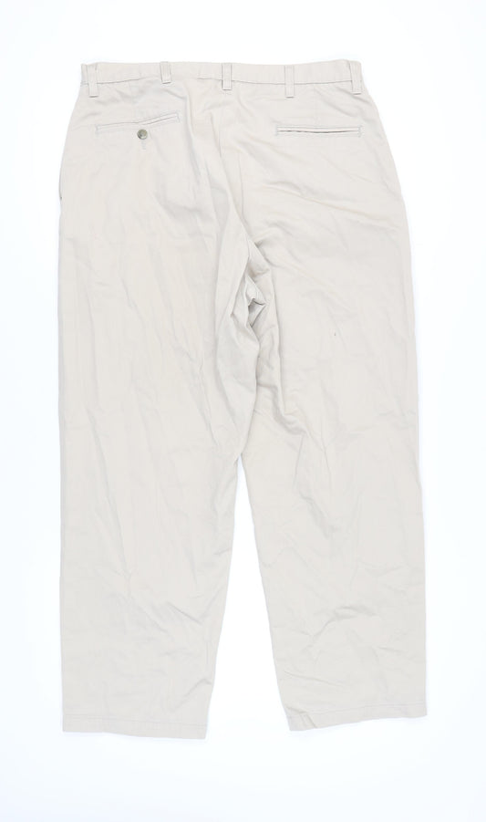 Wrangler Men's Beige Khaki Trousers Size 38