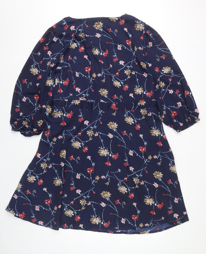 Yumi Women's Multicoloured Plus Size Floral Dress