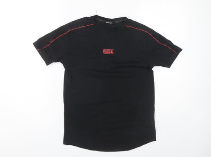 Rascal Boys Black Crew Neck T-Shirt 13-14 Years