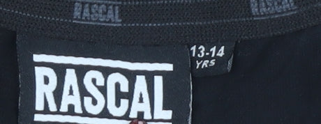 Rascal Boys Black Crew Neck T-Shirt 13-14 Years