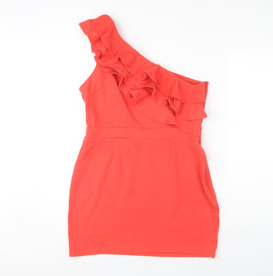 Lipsy Women's Red Bodycon Party Dress Size 14