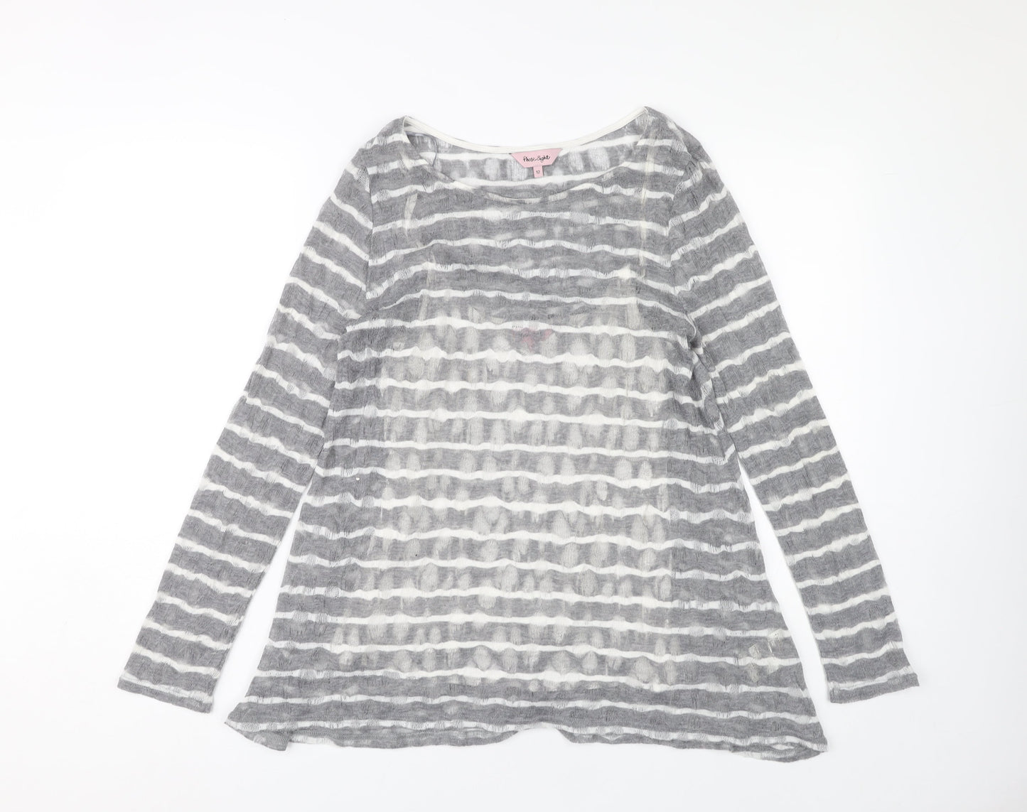 Womens UK Size 12 Phase Eight Grey Camisole Blouse