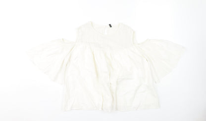 Womens UK Size S Stile Benetton White  Blouse