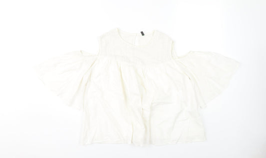 Womens UK Size S Stile Benetton White  Blouse