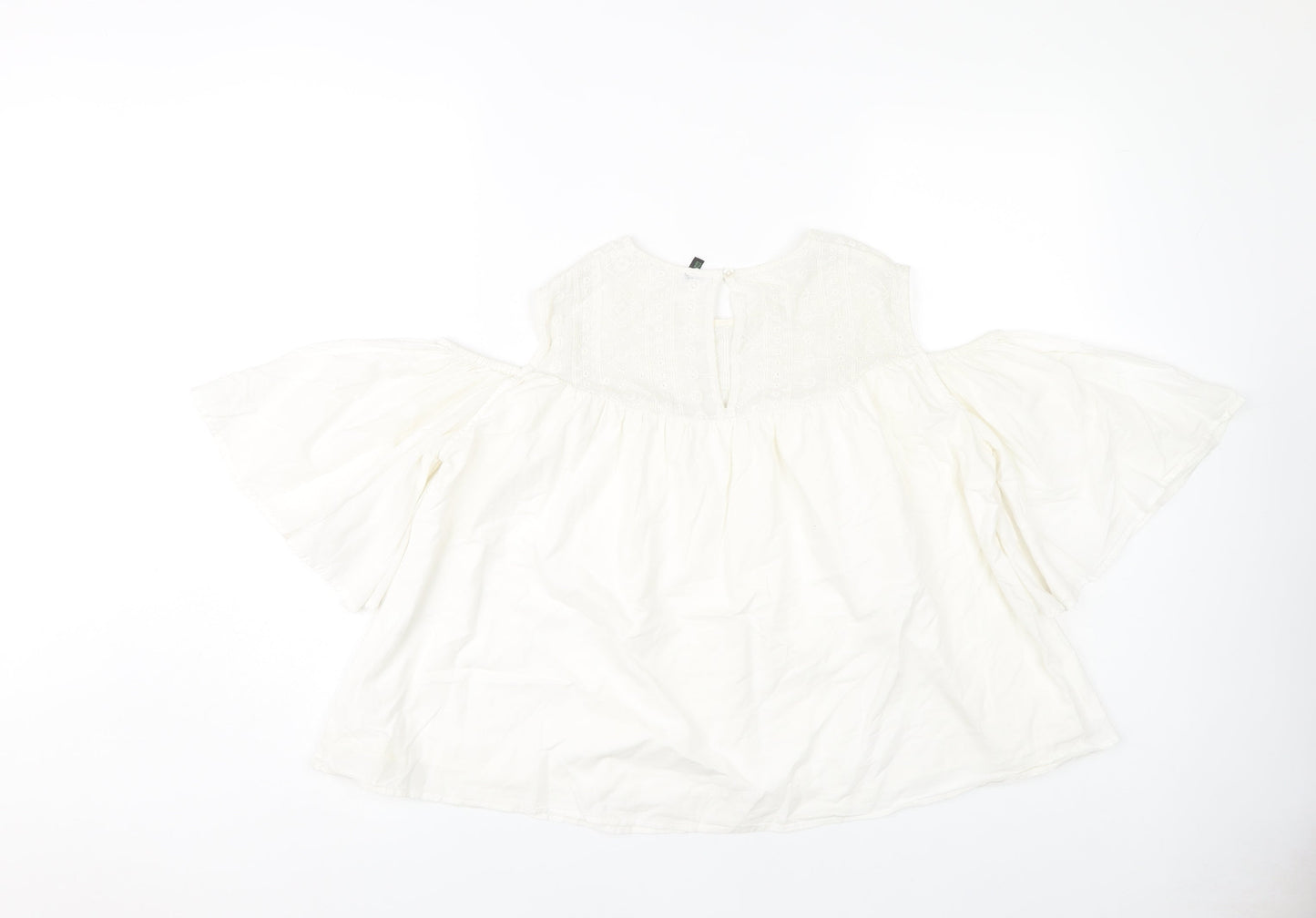 Womens UK Size S Stile Benetton White  Blouse
