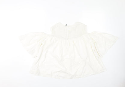Womens UK Size S Stile Benetton White  Blouse