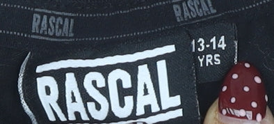 Rascal Boys Black Long Sleeve Graphic T-Shirt 13-14 Years