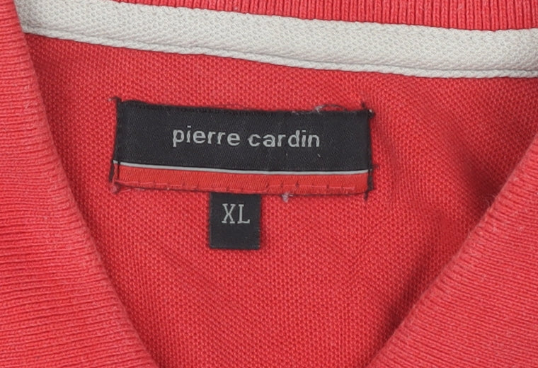 Pierre Cardin Men's Red Polo Shirt XL