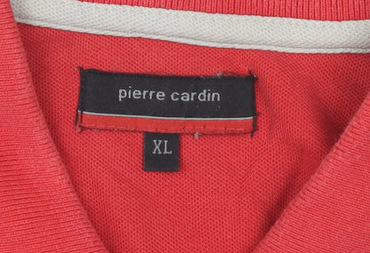 Pierre Cardin Men's Red Polo Shirt XL