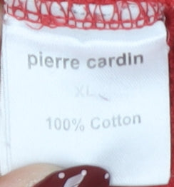 Pierre Cardin Men's Red Polo Shirt XL