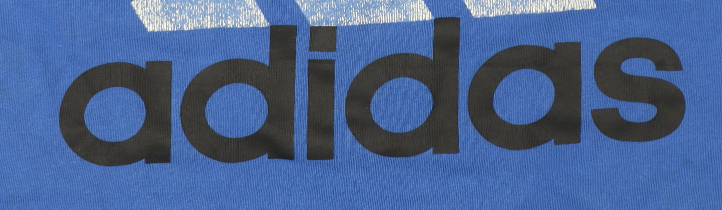 Adidas Men's Blue Graphic Print T-Shirt Size M