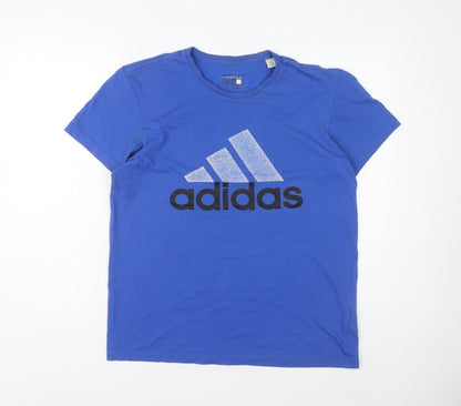 Adidas Men's Blue Medium Sports T-Shirt Crew Neck