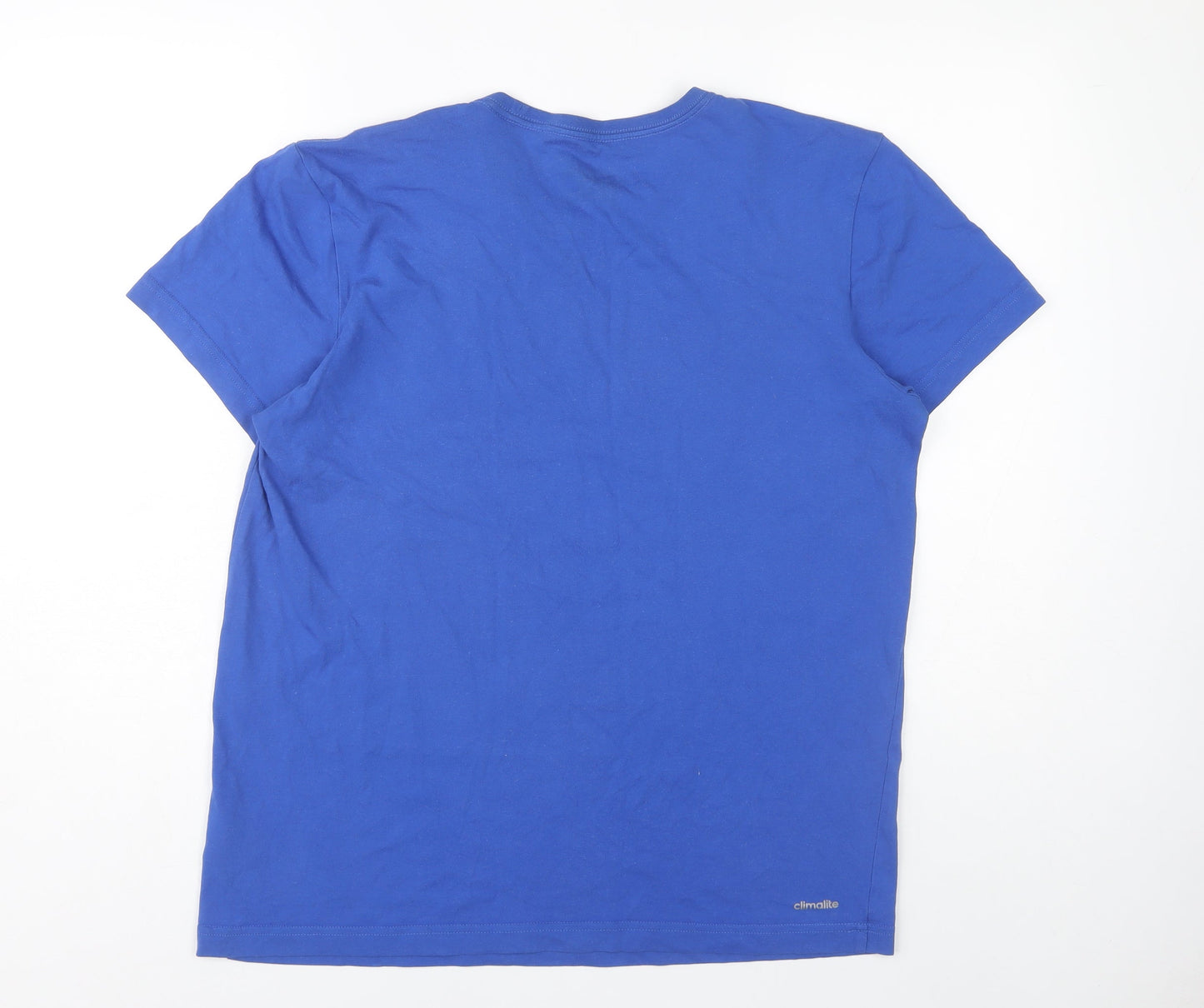 Adidas Men's Blue Medium Sports T-Shirt Crew Neck