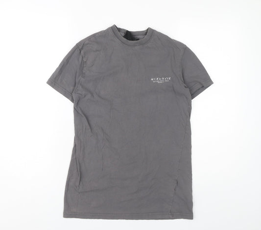 McKenzie Men's Grey Crew Neck T-Shirt, Size S