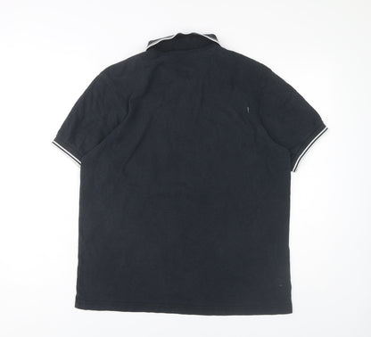 Fred Perry Men's Black Polo Shirt M Short Sleeve