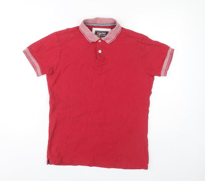 Charles Wilson Men's Red Polo Shirt Size S, Short Sleeve