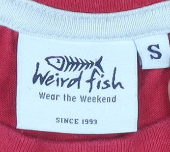 Weird Fish Men's Red Graphic Print T-Shirt S