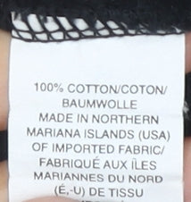 GAP Men's Black Striped Polo, Size L, Cotton, Casual