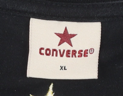 Unisex Adults UK Size XL Converse Black Basic T-Shirt