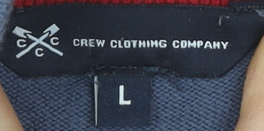 Crew Clothing Blue Men's Jumper L 1/4 Zip Cotton