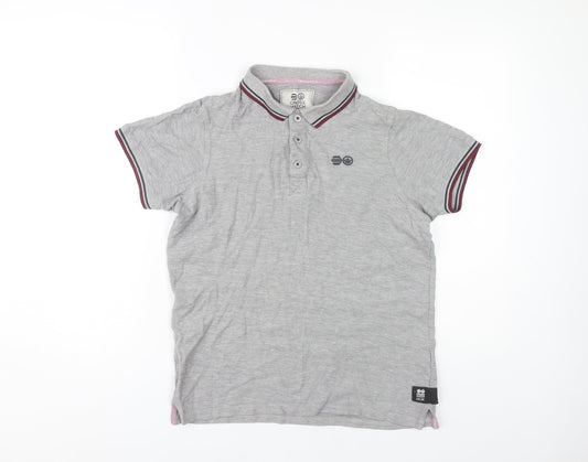 Crosshatch Men's Grey Polo Shirt, Size S, Casual Wear