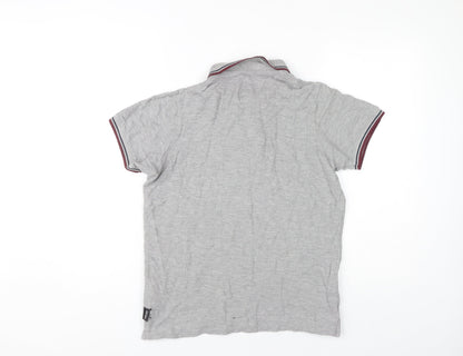 Crosshatch Men's Grey Polo Shirt, Size S, Casual Wear