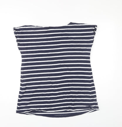 Womens UK Size S JoJo Maman Bébé Blue Basic T-Shirt
