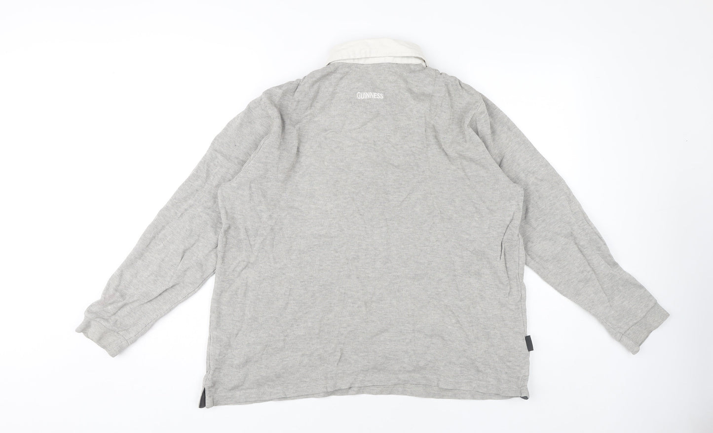 Guinness Men's Grey Long Sleeve Polo M
