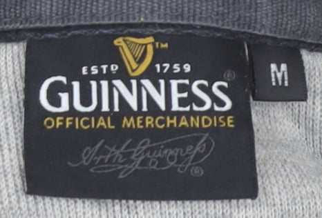 Guinness Men's Grey Long Sleeve Polo M