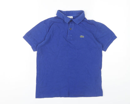 Lacoste Boys Blue Polo Shirt, Size 14 Years, Cotton, Casual