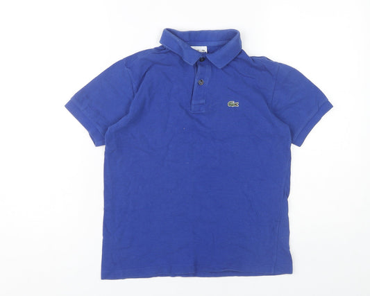 Lacoste Boys Blue Polo Shirt, Size 14 Years, Cotton, Casual