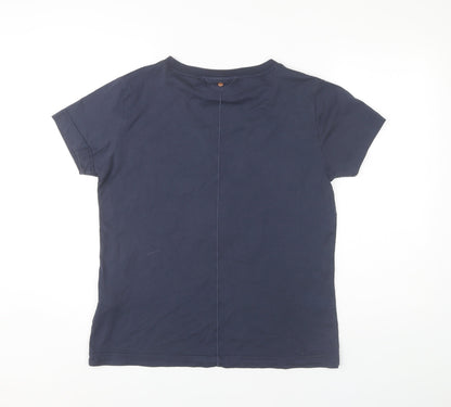 BMW Unisex Blue V-Neck T-Shirt - Large, Casual Style