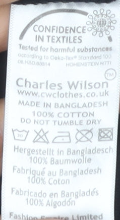 Charles Wilson Men's Black Polo Shirt, Small