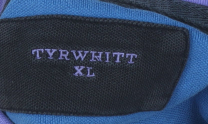 Tyrwhitt Men's Blue Polo Shirt XL