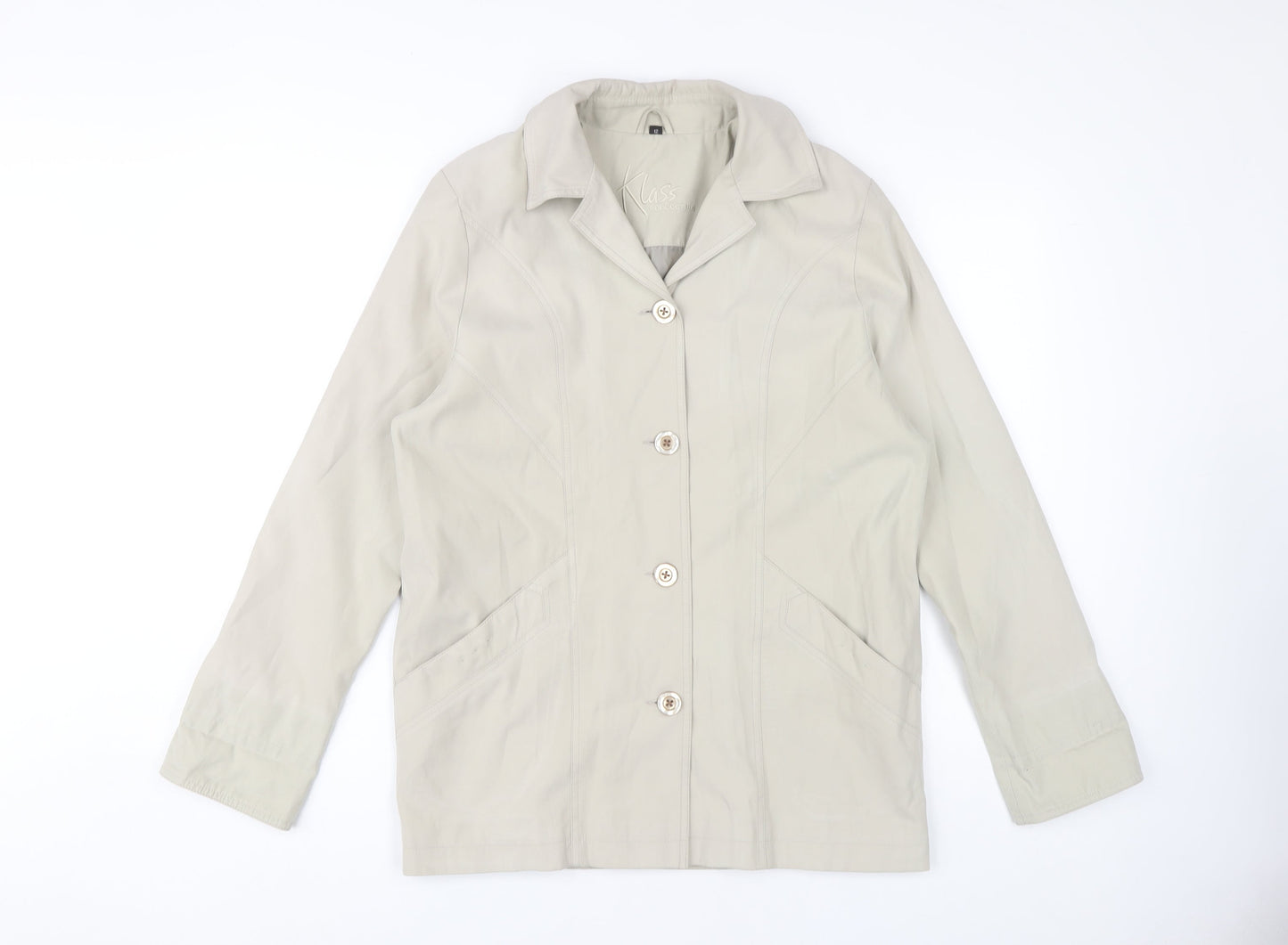 Womens UK Size 12 Klass Collection Beige Basic Jacket
