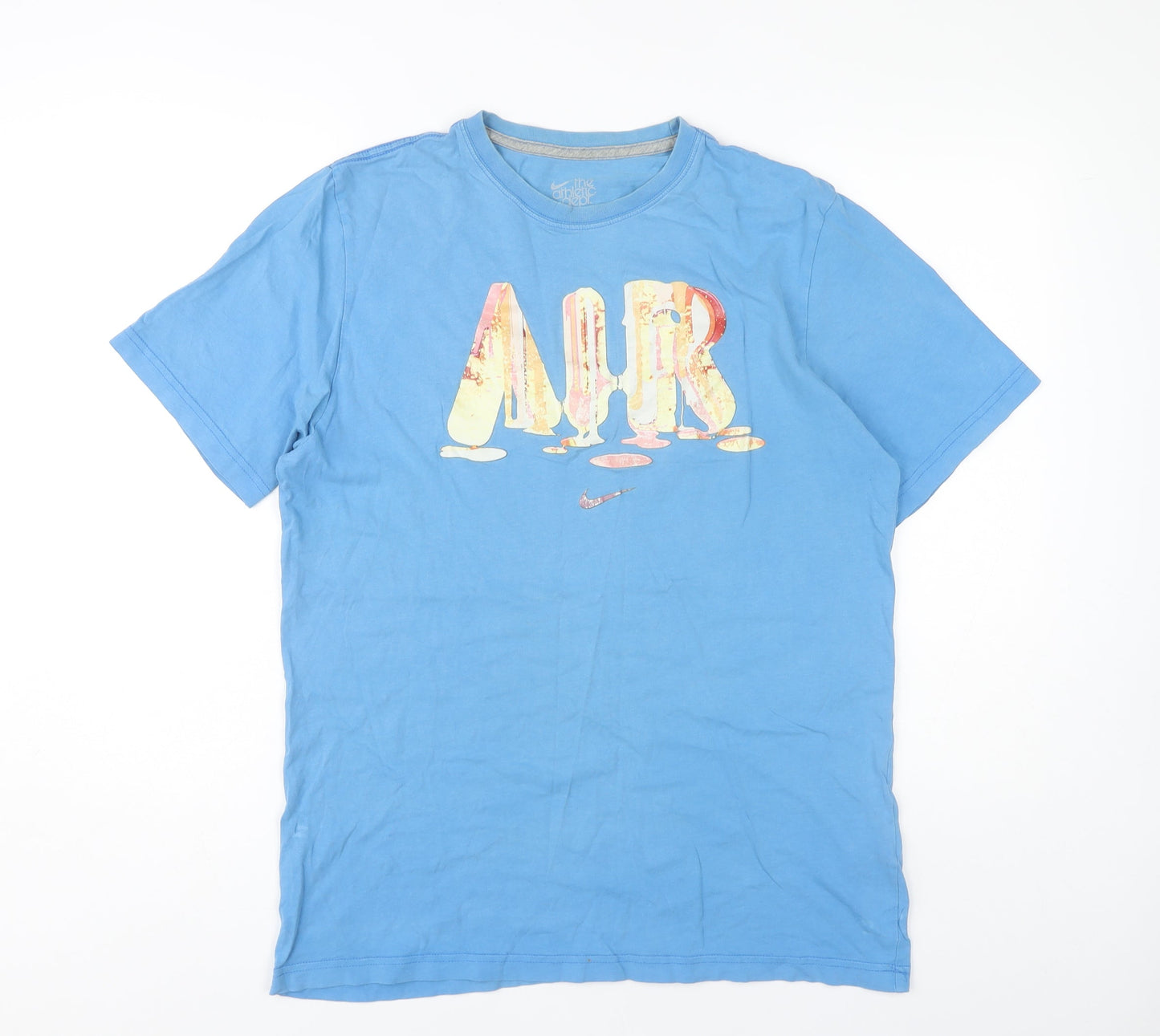 Nike Men's Blue Graphic Print T-Shirt L