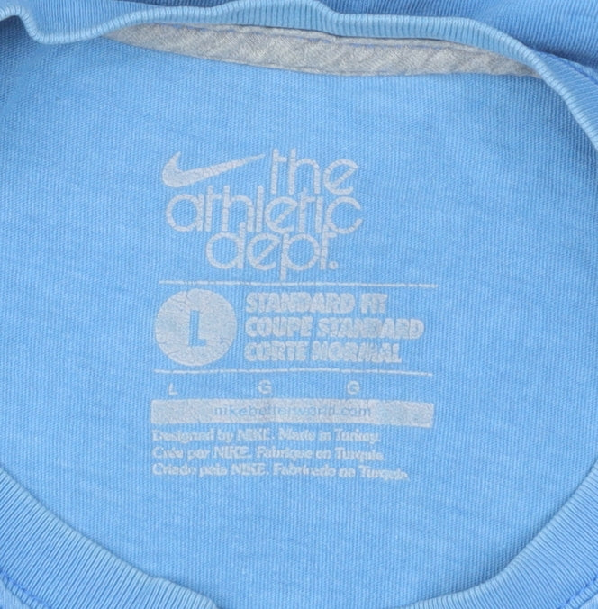 Nike Men's Blue Graphic Print T-Shirt L