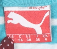 Womens UK Size 8 PUMA Blue Basic T-Shirt