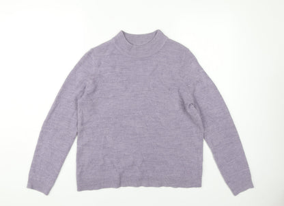 Womens UK Size 14 Maine New England Purple Pullover Jumper