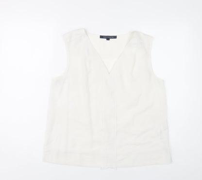 Womens UK Size L French Connection Ivory Basic Blouse