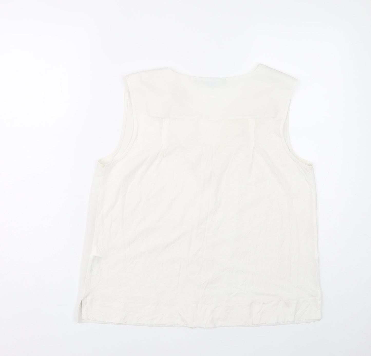 Womens UK Size L French Connection Ivory Basic Blouse