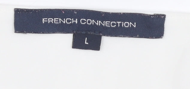 Womens UK Size L French Connection Ivory Basic Blouse