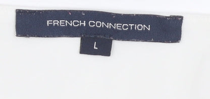 Womens UK Size L French Connection Ivory Basic Blouse